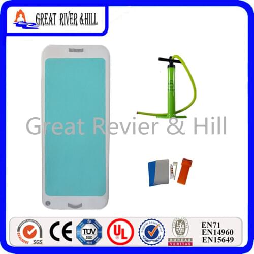 Inflatable air yoga mat on water Yoga sup board floating yoga mat Floating water eco friendly yoga mat 2.35m x0.9m x15cm