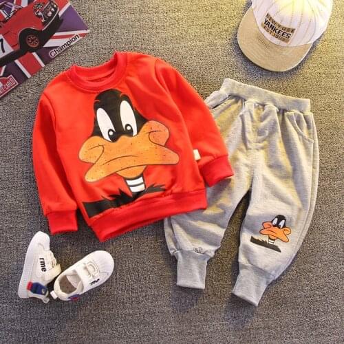 New Spring Autumn Toddler Clothing Suit Children Boys Girls Cartoon T-shirt Sports Pants 2Pcs/set Kids Clothes Baby Tracksuits