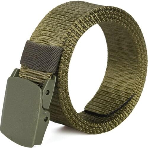 Factory wholesale belt metal-free security canvas pants belt nylon tank-print belt can be ordered logo