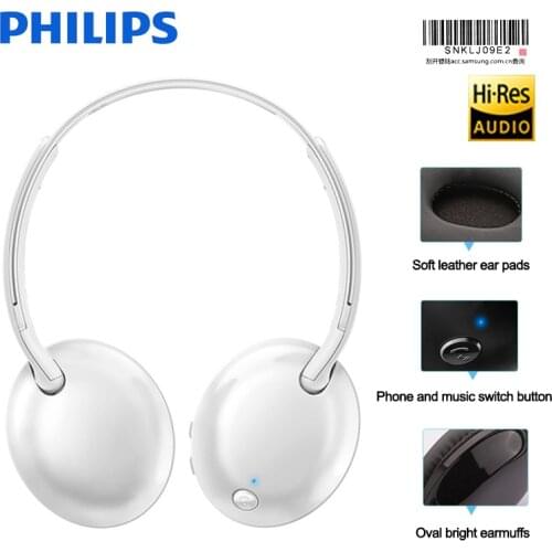 Original Philips SHB4405 Wireless Headset/Bluetooth Headphones Volume Control Stereo Bass for Galaxy Note 8 S8Plus Xiaomi Huawei