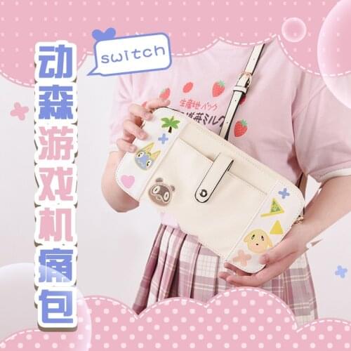 Animal Crossing New Horizons Transparent Messenger Bags Cosplay Game Machine Itabag PU Leather Shoulder Bag Fashion Storage bag