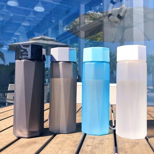 380ml Creative Diamond Cover Frosted Water Bottle Kettle BPA Free Plastic Portable Cup for Travel Yoga Running Camping