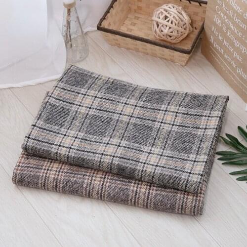 Wool Plaid Fabric Autumn and Winter Manual Diy Apparel Sewing for Woolen Cloth Overcoat JK Clothing Jacket Pants Household Cloth