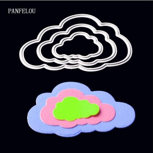 PANFELOU Metal craft layers of cloud paper die cutting dies for Scrapbooking/DIY Valentines Day wedding Easter cards