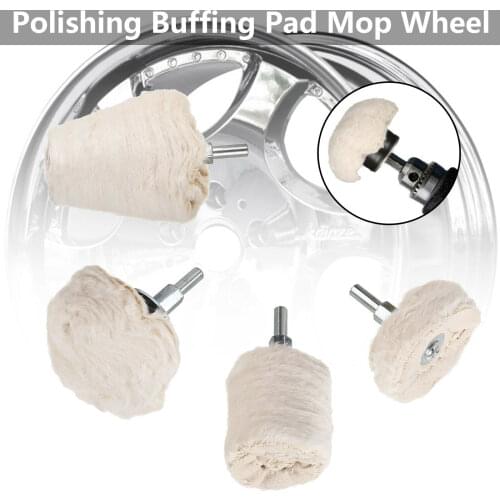 4x Car Polishing Buffing Pad Mop Wheel Drill Kit Manifold Aluminum Stainless RV Camper Trailer Cleaning Pad Car Accessories