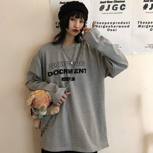 Loose Ins Lazy Letter T-shirt Female Korean Harajuku Womens T-shirts Tops Japanese Kawaii Ladies Ulzzang Clothes For Women