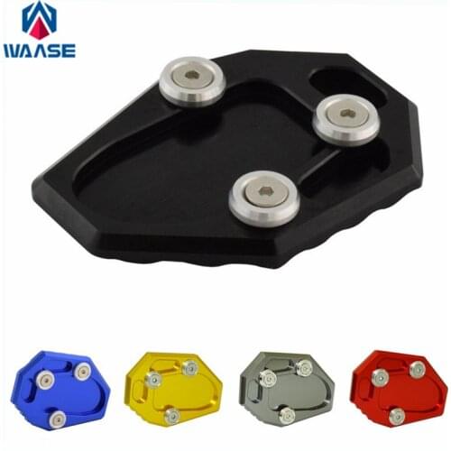 Waase For Yamaha YZF MT-07 MT07 MT 07 2014 2015 2016 2017 2018 2019 2020 Kickstand Foot Side Stand Extension Pad Support Plate