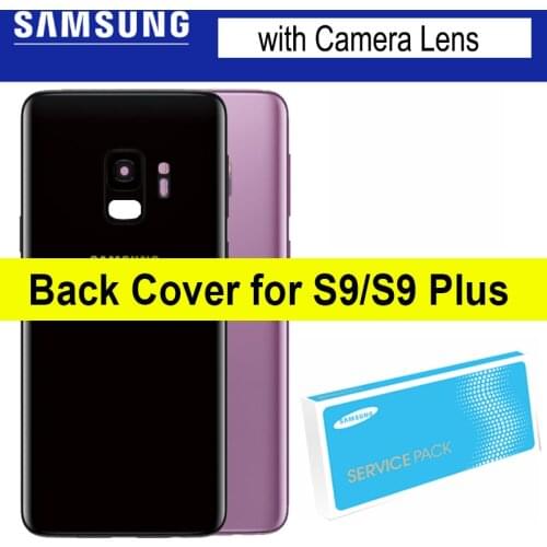 Back Glass Rear Cover Housing Battery Door Camera Frame for Samsung Galaxy S9 Plus S9 s9+ G965 G965F G960 G960F Replacement