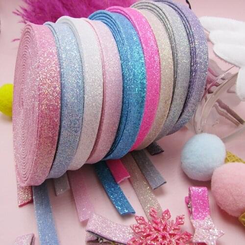 1cm 5yards/lot shiny Edge-wrapping strips for diy hair clip cover, folding trim accessories