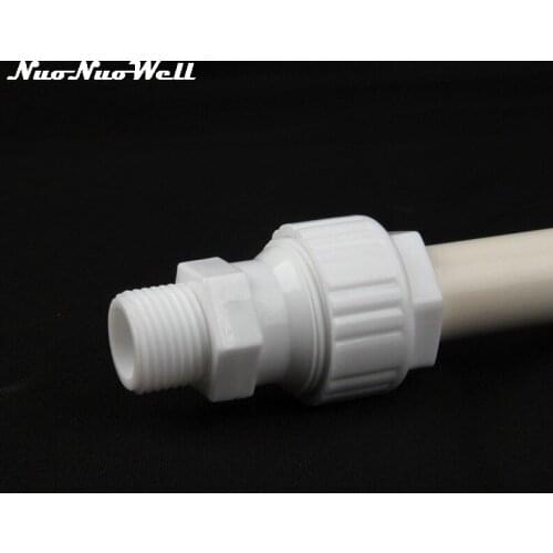 1pc NuoNuoWell POM 1/2" Male Thread-20mm Straight Connector Repair Quick Connector Water Pipe Fittings Garden Irrigation Adapter
