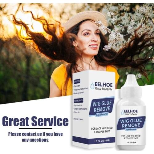 1PC Clear Bottle Adhesive Hair Extensions Lace Wig Glue Bond Toupee Tape Remover InvisibleAdhesive Removal Liquid 38ml