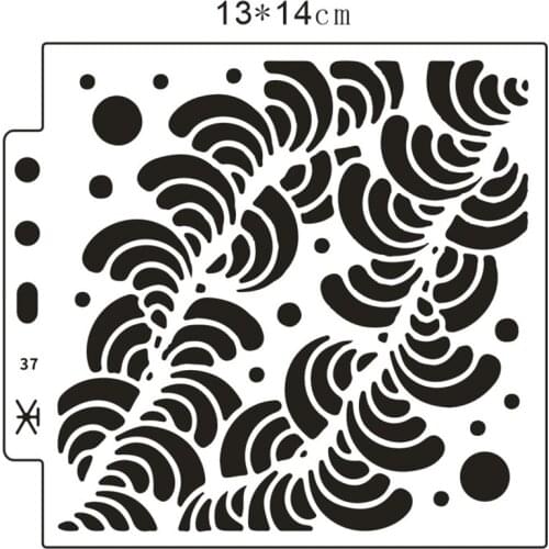 13*14cm waves Cover templat scrapbook stencils spray plastic mold shield DIY cake hollow Embellishment printing lace ruler