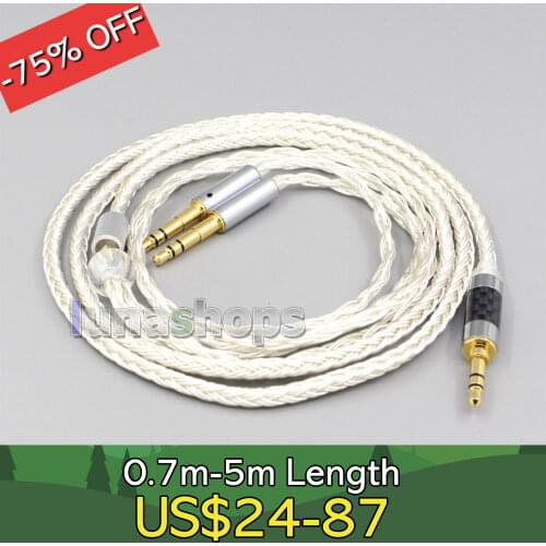 16 Core OCC Silver Plated Headphone Cable 7mm High Step For Hifiman Sundara Ananda HE1000se HE6se he400i he400se Arya LN007045