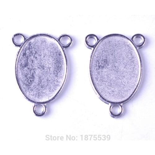 25*18 mm Blank Alloy Rosary Center Medal 3 Holes Religious Connector