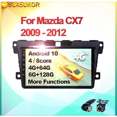 6+128G For Mazda CX7 CX-7 CX 7 ER 2009 2010- 2012 Android Auto CarPlay 4G Multimedia Video Car Radio Navigation GPS DVD No 2din