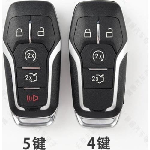 DAKATU Smart Remote Key Case 4/5 Buttons Replacement For Ford Mustang Edge Explorer Fusion Mondeo Kuka Car Key Shell Uncut Blade