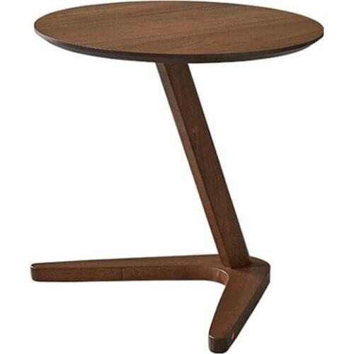 Solid Wood Home Side Table Furniture Round Coffee Table for Living Room Small Bedside Table End Table Sofaside Minimalist Desk