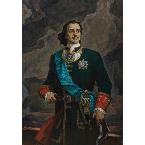 HOME OFFICE GOOD ART Peter the Great Peter I Emperor of Russian Tsar of Russia PRINT painting on canvas