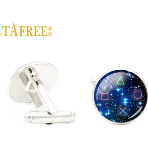 TAFREE Brand Video game controller Cuff Link Beautiful starry starry skypattern Attractive Out of the ordinary new jewelry H612