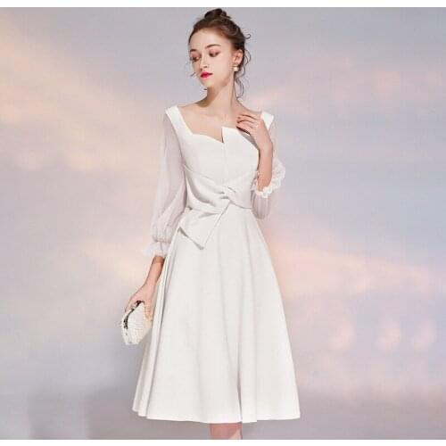 New Dress Small Dress Simple Thin Banquet White Suspender Dress Mid-length Evening Dress Formal Dress Women Elegant Satin Dress
