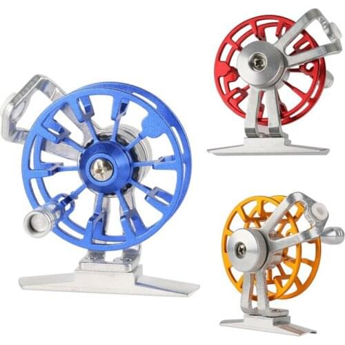 New Winter Fly Reels Fishing Tackle 2021 Fishing Reel Right Handed Aluminum Alloy Smooth Rock Ice Fishing Reels