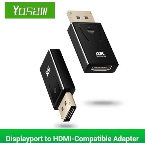 YOSAM 4K DisplayPort to HDMI compatible Adapter Converter DP Male to HD Female Video Audio For TV Projector Computer Laptop