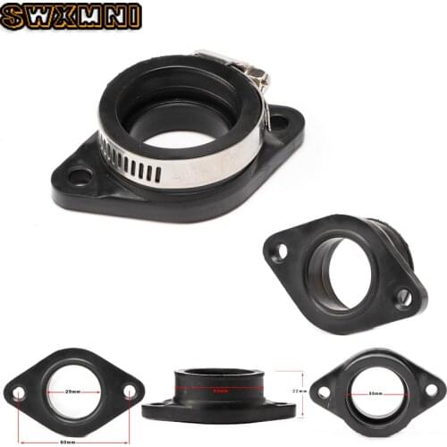 Motorcycle Carburetor Adapter Inlet Intake Pipe Rubber Mat Fit on PWK 21/24/26/28/30mm Carburetor UTV ATV Pit Dirt Bike