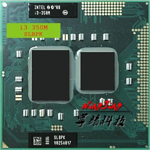 Intel Core i3-350M i3 350M SLBU5 SLBPK 2.2 GHz Dual-Core Quad-Thread CPU Processor 3M 35W Socket G1 / rPGA988A