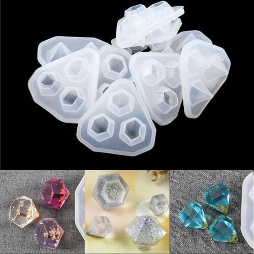 Transparent Silicone Diamond Pendant Mould DIY Craft Cutting Shape Type Epoxy Resin Molds For Jewelry Making Tools Accessories