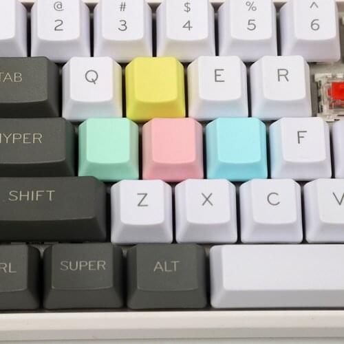 4pcs PBT Blank Keycaps For Cherry Mx Switch Mechanical Gaming Keyboard WASD OEM Profile Colorful Keycaps Direction Arrow Keycaps