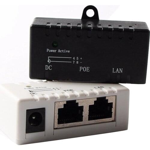 Poe Splitter Poe Injector Rj45 Dc 5.5Mm x 2.1Mm Input Passive Poe Injector Splitter Adapter Connector For Ip Network Camera