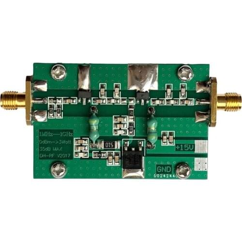 RF Power Amplifier Board,1MHz-1000MHZ 3W RF Amplifier HF FM VHF UHF FM Shortwave Broadband Amplifier