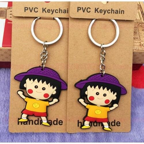 Happy Chi-bi Maruko Anime Key Chain PVC Figure Keyring Keychain Keyholder Birthday Gifts Unisex NEW