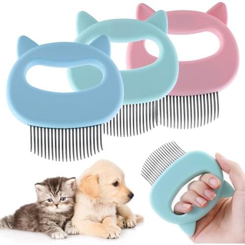 A PetMassage Brush Shell Shaped Comb Pet Cat Grooming Massage Tool To Remove Loose Hairs Shedding Cleaning Brush Dog Combs New