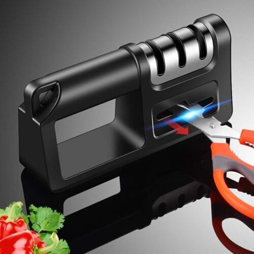 Knives Sharpener 4 in 1 Professional Kitchen Sharpener for Knives and Scissors Sharpening for All Household Knives AA