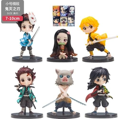 Tronzo Demon Slayer Kimetsu no Yaiba Q posket Kamado Tanjirou Nezuko Zenitsu Giyuu Inosuke PVC Figure Model Collection Doll Toys
