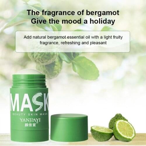 Deep Cleansing Solid Face Mask Stick Smear Type Mask Green Tea Mud Mask Remove Grease Blackheads Moisturizing Facial Skin Care