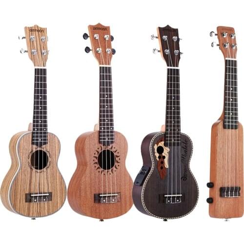 Ammoon Series Ululele 21" Ukulele Set 15 Fret 4 Strings Stringed Musical Instrument 19 Styles Ukulele