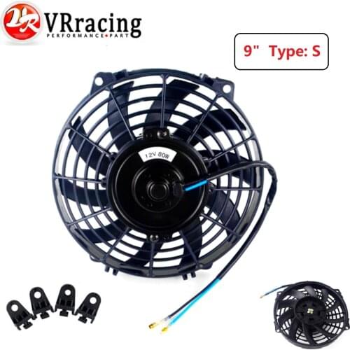 VR - 9 Inch Universal 12V 80W Slim Reversible Electric Radiator AUTO FAN Push Pull With mounting kit Type S 9" VR-FAN9