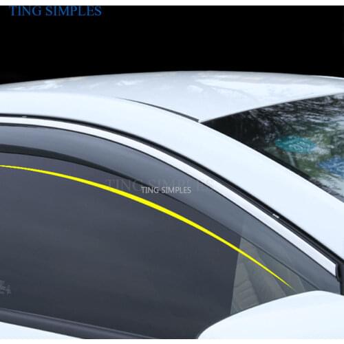 ABS chrome Window shield cover window air vent visor sun shade awnings shelters guard for Skoda Karoq 2017 2018 2019 accessories