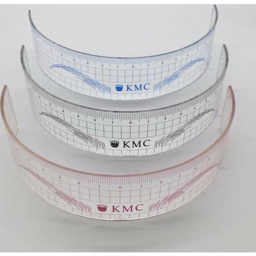 1pcs Permanent Makeup Stencils Plastic Eyebrow Ruler KMC Tattoo Cosmetic Shaping Tool For The Beginers