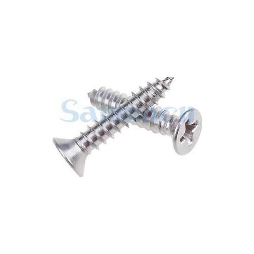 100pcs M4 Self Drilling Tapping Screw Phillips Flat Head Countersunk Screws