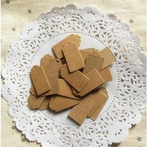 2*4cm Flower Heads Handmade Baking Blank Price Tag Cardboard Label Clothing Garment Tags Words Blank Paper Id Card 600 Pcs/lot
