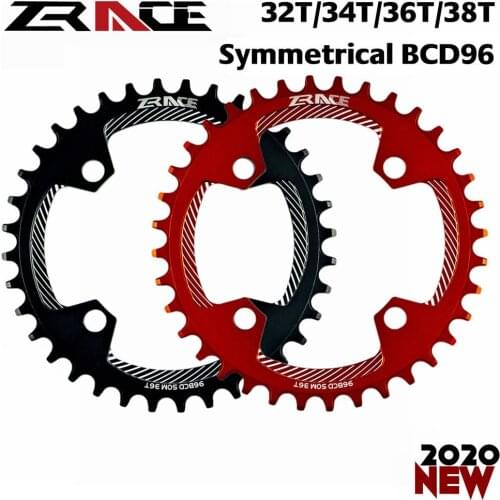 2020 ZRACE Chainrings Chainwheels BCD96 Symmetrical Chainrings,32T 34T 36T 38T AL7075 CNC process, Vickers-hardness 15+ for MTB