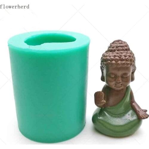 3D Buddha Statue Silicone Mold Handmade Plaster Mold DIY Candle Mold Baking Decoration Candle Making Supplies Pastry Tools