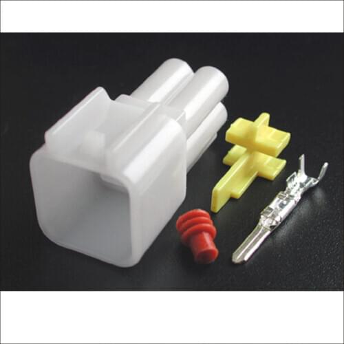 50SET Male female wire connector 4 pin connector terminal Plugs socket Fuse box Wire harness Soft Jacket DJ7041Y-2.3-11