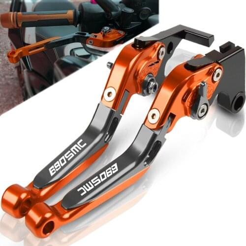 690 SMC Motorcycle CNC Aluminum Adjustable Folding Foldable Extendable Brake Clutch Levers FOR 690SMC 2014 2015 2016 2017