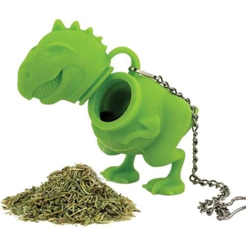 Dinosaur Popular New Tea Filter Tea Bag Holder Tea Infuser Loose Leaf Strainer Herbal Silicone Filter Diffuser Tea Accessories