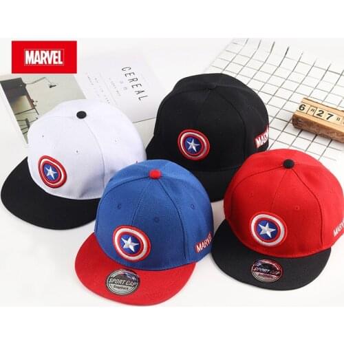 Disney Marvel Childrens Hat Cartoon Captain America Peaked Cap Hip Hop Cap Street Dance Cap Hat Children Sun Hat Visor