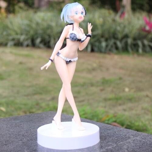 1 PCS 22cm Japan Anime Re: Life in a different world from zero Swimwear Version Rem Figure PVC Action Figure Model toys Gift